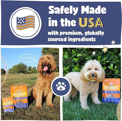 Pawstruck All Natural Air Dried Dog Food w/Real Chicken - Grain Free, Made in USA, Non-GMO & Vet Recommended - High Protein Limited Ingredient Full-Feed - for All Breeds & Ages - 2.5oz Trial Bag