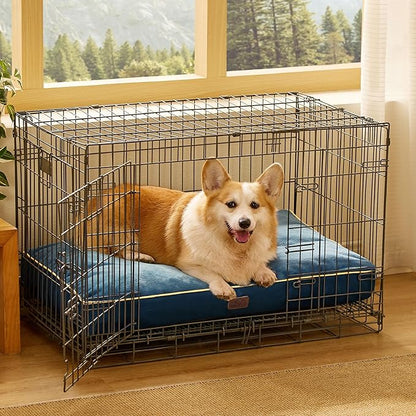 Bedsure Waterproof Dog Beds for Large Dogs 4 inch 80lbs L-Crate