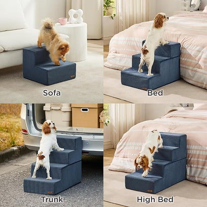 Lesure Dog Stairs for High Beds 3-Steps Dog