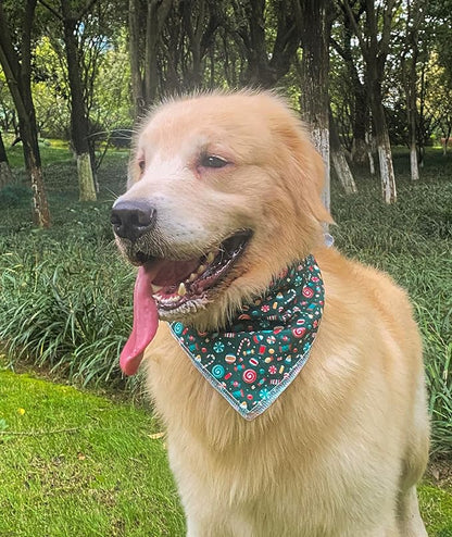 Christmas Day Dog Bandana Red Green Plaid Cotton