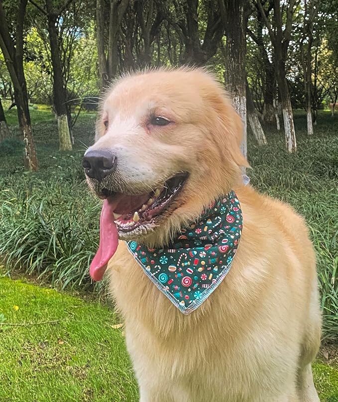Christmas Day Dog Bandana Red Green Plaid Cotton