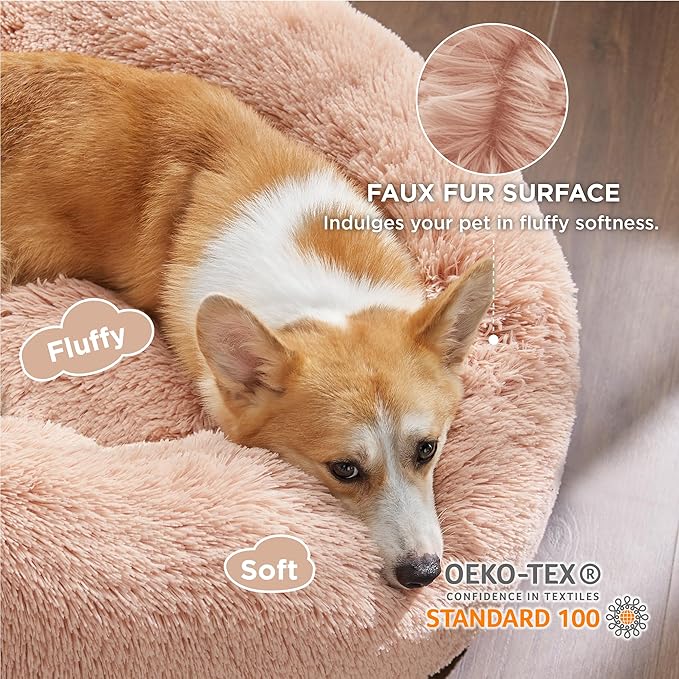 Bedsure Calming Dog Bed for Medium Dogs 30 inches 45 lbs