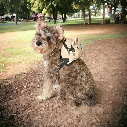 Cute Outdoor Backpack for Small Pets, Cream