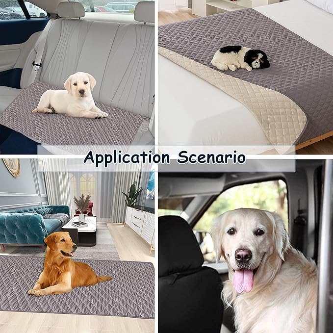 Waterproof Dog Bed Cover Anti-Slip Pet Blanket Sofa Couch Car, Furniture Protector for Kids Children Dog Cat,Machine Washable Pet Dog Bed Cover Cat Blanket (40x50 Inch, Gray)