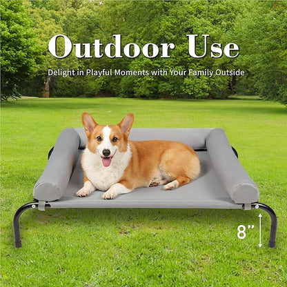 Cooling Elevated Dog Bed with Pillows