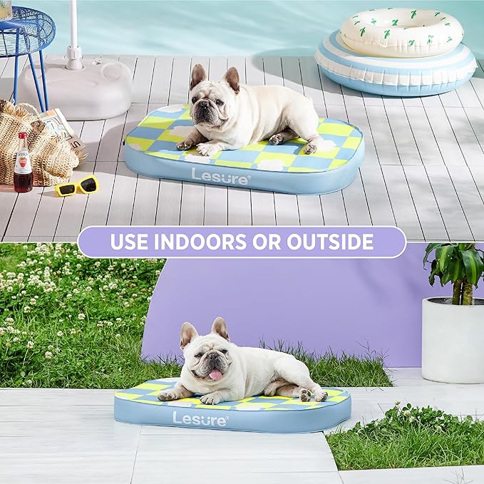 Lesure Inflatable Waterproof Dog Bed for Medium Dogs 3 Inch