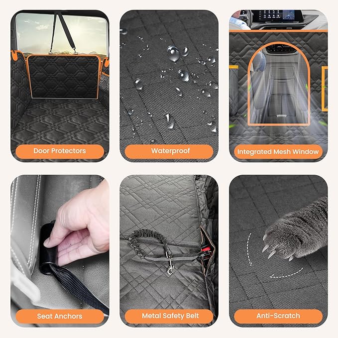 Back Seat Extender for Dogs Hard Bottom