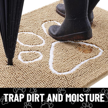 smiry Dog Door Mat for Muddy Paws (30x20 Inches,