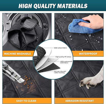 Back Seat Extender for Dogs Large Hard Bottom Car Seat Cover Waterproof Sturdy Nonslip Pets Dog Hammock Backseat Protector for Car