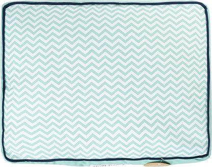 Now House for Pets by Jonathan Adler Teal Chevron Dog Bed 22x17x5 inches, 25lbs)