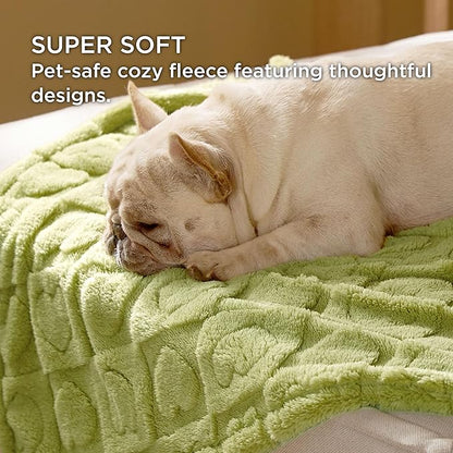 Bedsure Dog Blanket for Large Dogs Washable 300GSM Coral