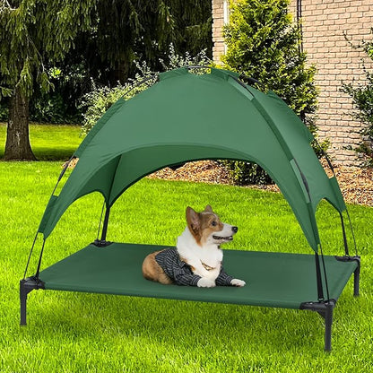 Heeyoo Elevated Dog Bed with Canopy