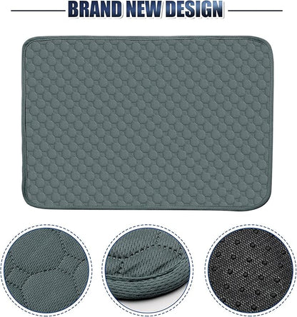 X AUTOHAUX 2 Pcs Dog Seat Cover Reuse 100x70cm Grayblue