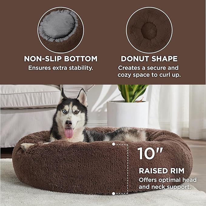 Bedsure Calming Dog Bed for Large Dogs 36 inches 100 lbs