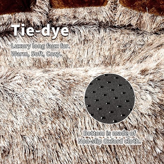 Jiupety Cute Round Calming Dog Bed of Paw Shape