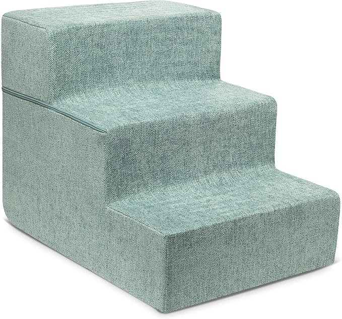 Best Pet Supplies Foldable Foam Pet Steps for Small Dogs and Cats 3-Step