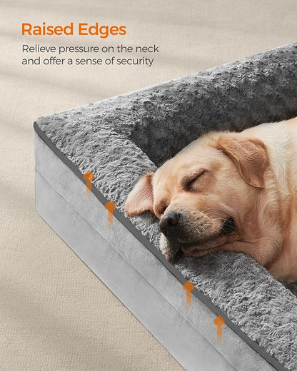 Feandrea Orthopaedic Dog Bed for Large Dogs 42 x 32 x 7 Inches, UPGW253G01