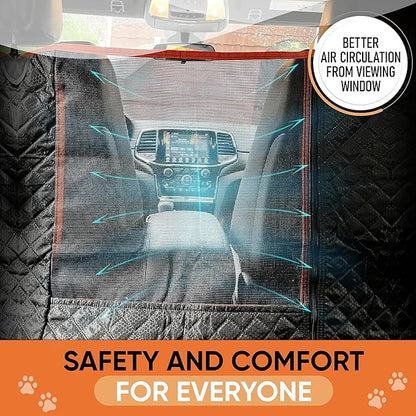 Dog Car Seat Cover for Back Seat 100% Waterproof