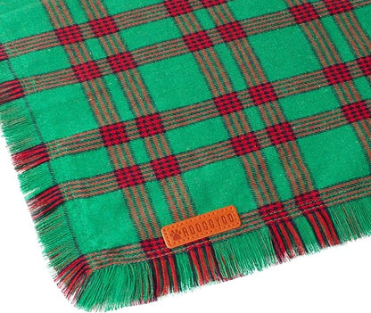 ADOGGYGO Christmas Dog Bandanas with Tassels Edges (Christmas-2, X-Large)