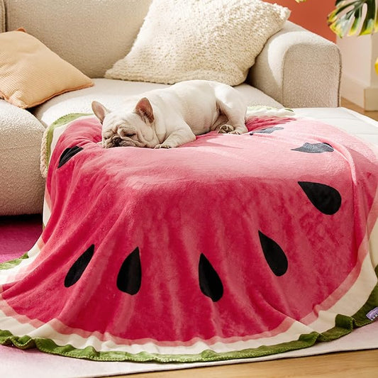 Lesure Dog Blankets for Medium Dogs 350GSM Flannel 40"x40", Red