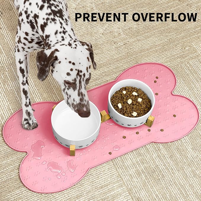 Dog Food Mat Anti-Slip Silicone Dog Bowl Mat