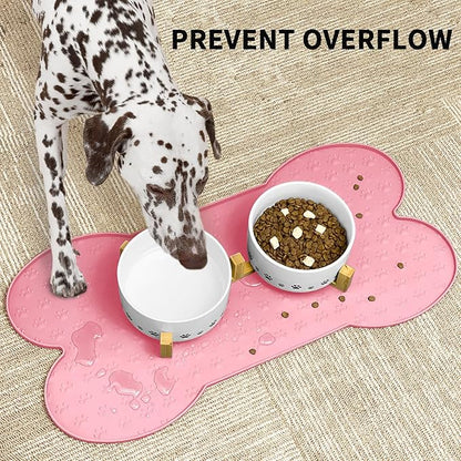 Dog Food Mat Anti-Slip Silicone Dog Bowl Mat