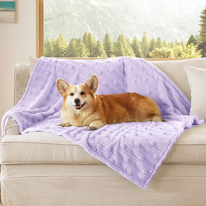 Bedsure Dog Blanket for Large Dogs Washable 300GSM Coral