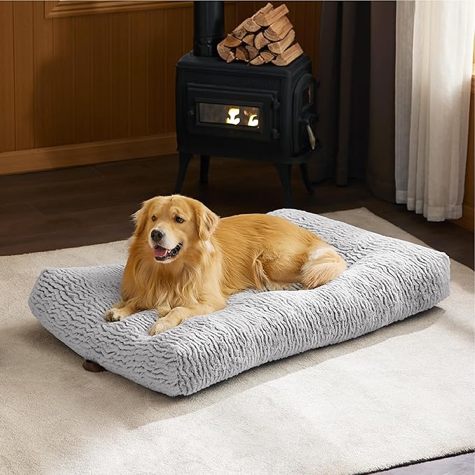Bedsure Extra Large Dog Bed for Crate 41" x 29", Light