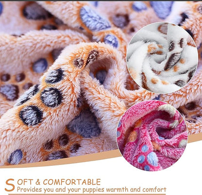 Blankets for Dogs 1 Pack 3 Dog 41" x 31",Cute Paw