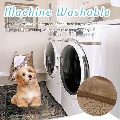 NICETOWN Waterproof Dog Blanket 40" x 50", Taupe