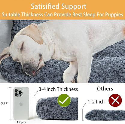 Dog Beds Crate Pad for Medium (23"x18"Dark Grey)