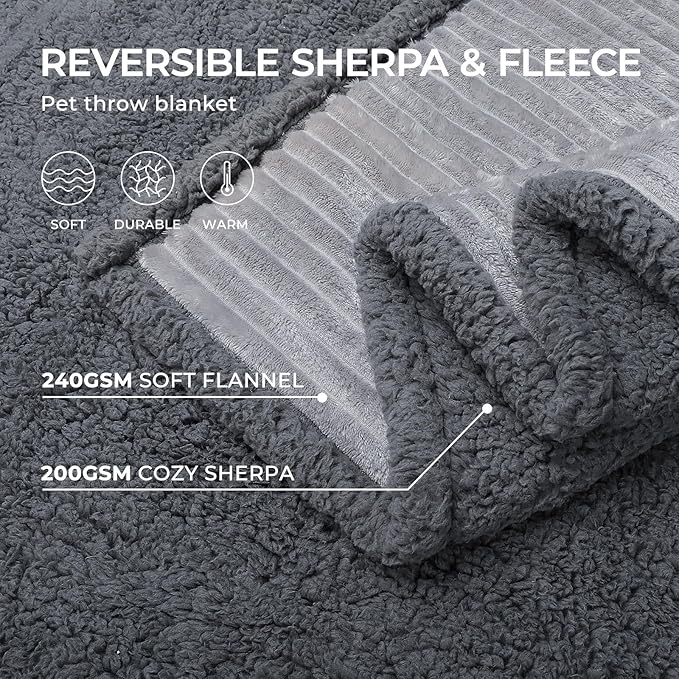 Luciphia Waterproof Pet Blankets for Couch Sofa Bed X-Large（85" x 57"）
