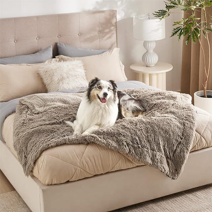 Bedsure Waterproof Dog Blankets for Large Dogs 50"x60", Brown