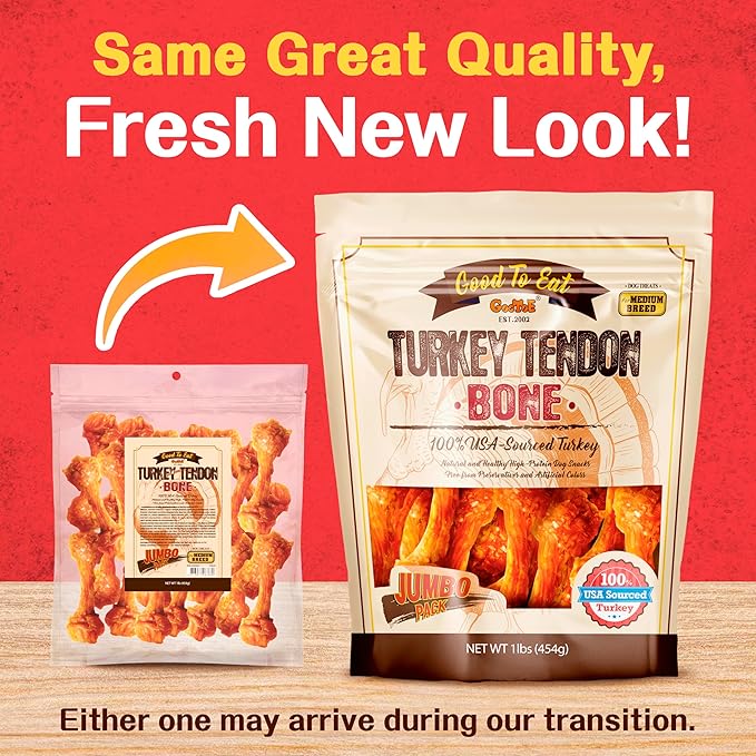 Gootoe Turkey Tendon Dog Treats – 100% USA-Sourced 1 lb 1)
