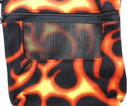 Bonding Carry Pouch for Sugar Gliders and Other Small Pets (Hot Rod Flames)