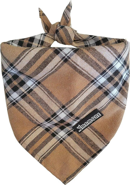 Adjustable Plaid Dog Bandanas 1PC Soft
