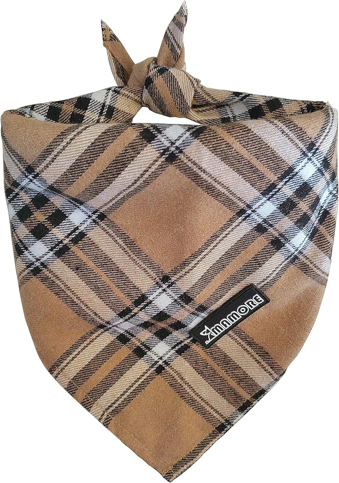 Adjustable Plaid Dog Bandanas 1PC Soft