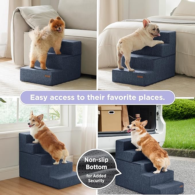 Lesure Dog Stairs for Small Dogs 5 Steps