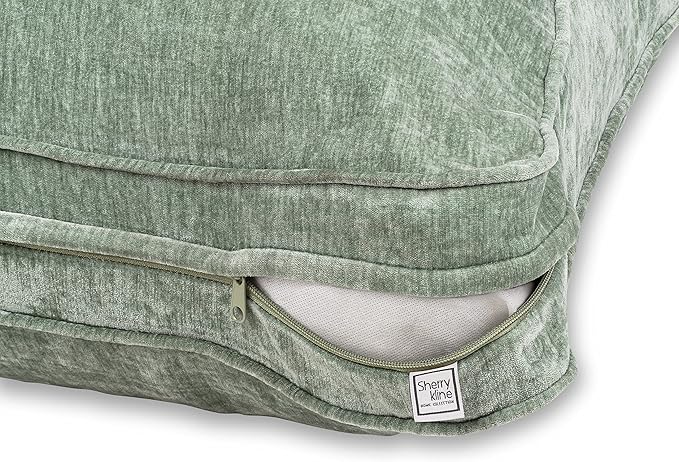 Sherry Kline Chenille Velvet Dog Bed Blue 26” 36” x 3”