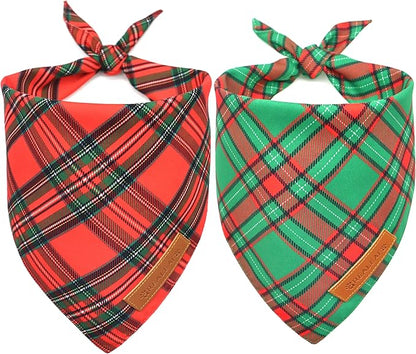 Realeaf Christmas Dog Bandanas 2 Pack