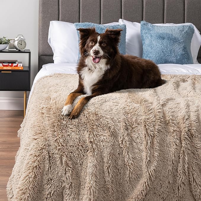 PetAmi Waterproof Dog Blanket for Large Dog 90x90 Taupe