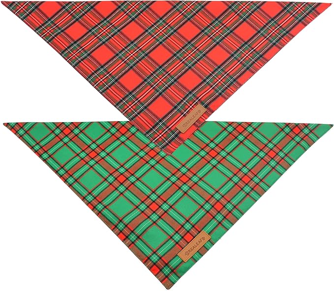 Realeaf Christmas Dog Bandanas 2 Pack