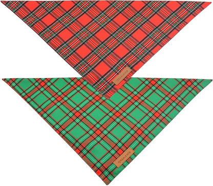 Realeaf Christmas Dog Bandanas 2 Pack