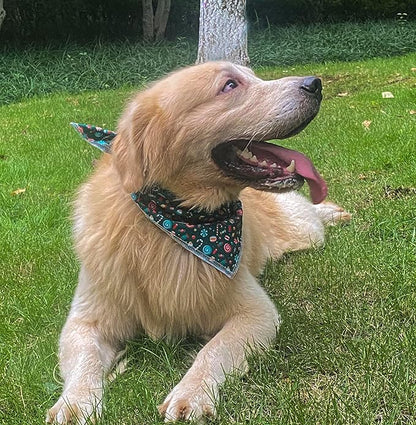 Christmas Day Dog Bandana Red Green Plaid Cotton