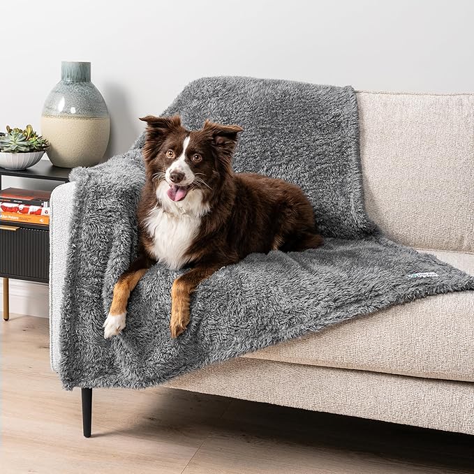 PetAmi Dog Blanket for Large Medium Dogs Grey 40x60