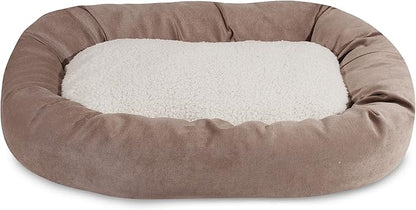 24 inch Pearl Villa Collection Sherpa Bagel Dog Bed