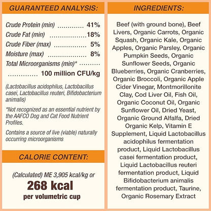 Primal Freeze Dried Dog Food Pronto, Beef; Scoop & Serve, Complete & Balanced Meal; Also Use as Topper or Treat; Premium, Healthy, Grain Free High Protein Raw Dog Food (25 oz, 2-pack)