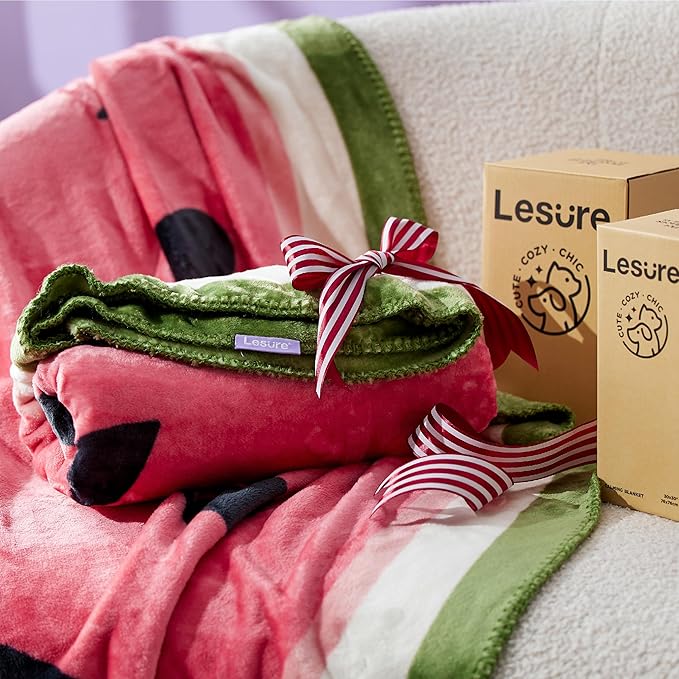 Lesure Dog Blankets for Medium Dogs 350GSM Flannel 40"x40", Red