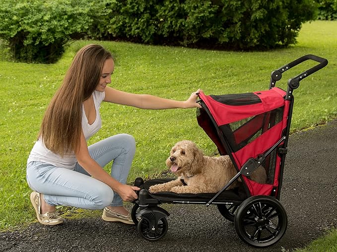 Pet Gear NO-Zip Pet Stroller with Dual Entry 1 Model, 4 Colors