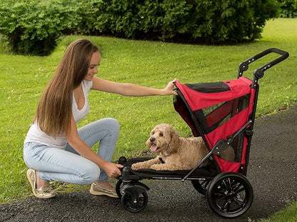 Pet Gear NO-Zip Pet Stroller with Dual Entry 1 Model, 4 Colors